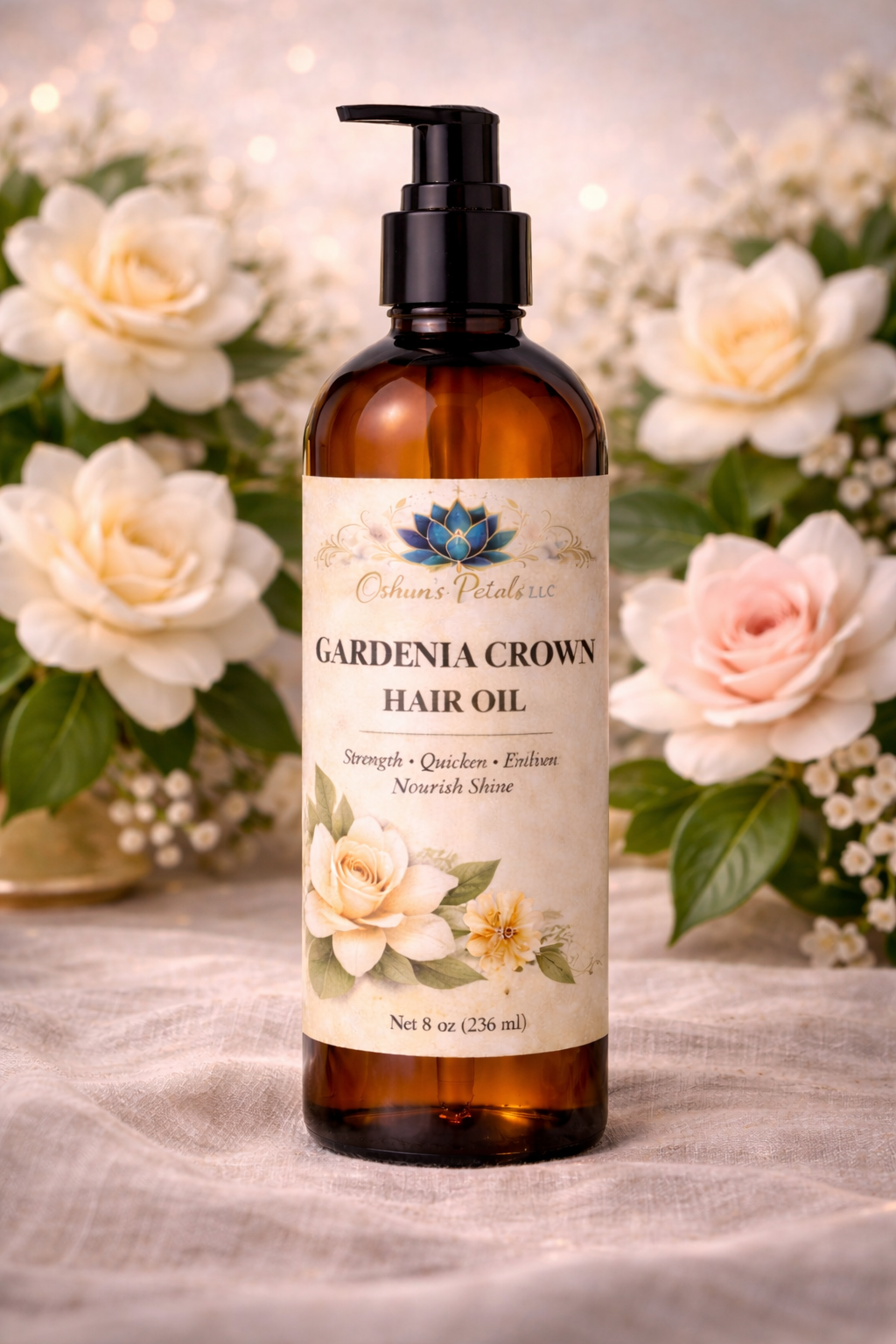 Gardenia Crown Hair Oil 8 Fl.Oz.