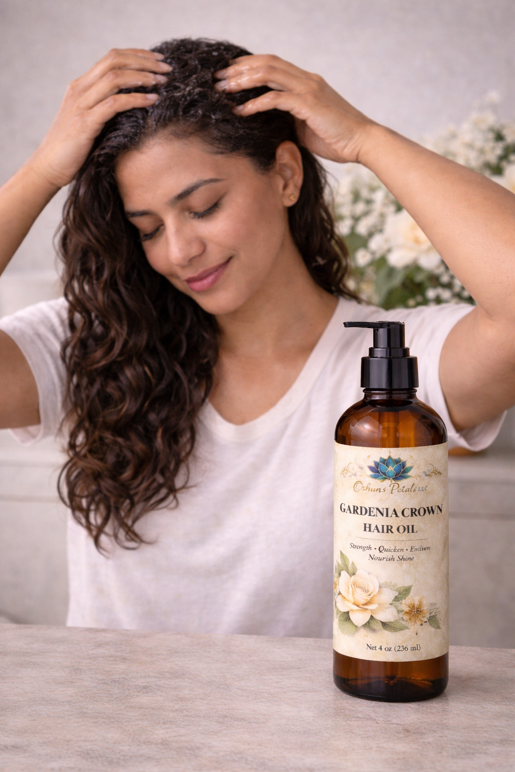 Gardenia Crown Hair Oil 8 Fl.Oz.